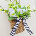 thumbnail image 4 of Corona de flores de peonía artificial | Cesta colgante de puerta floral de primavera | Decoración de anillo de vid falsa | Vegetación de plástico | Interior, Exterior | Acento en la pared de la boda, 4 of 7