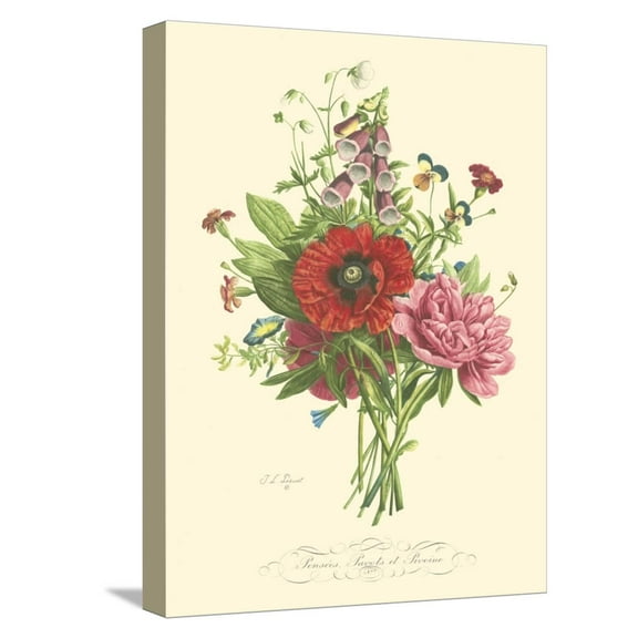 Art.com Plentiful Bouquet II Stretched Canvas Print Wall Art by T.L. Prevost, 12" x 16"