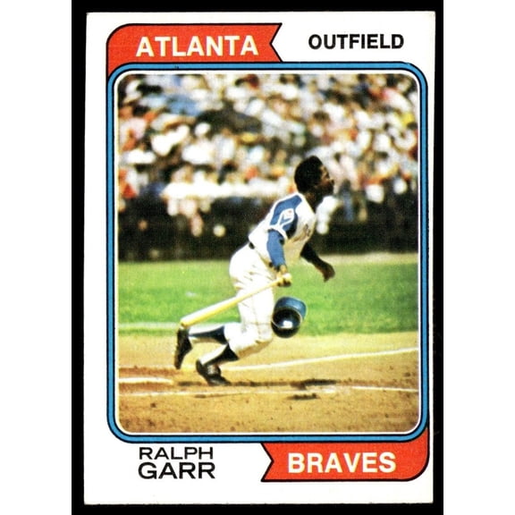1974 Topps Baseball Card Ralph Garr Atlanta Braves #570 Near Mint or Better