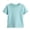 Sky Blue, variant on YunPes Girls Ruffle Short Sleeve T Shirt Lettuce Trim Crew Neck Tops Basic Tee Cute Casual Shirt for Kids Teens Casual Summer Tee
