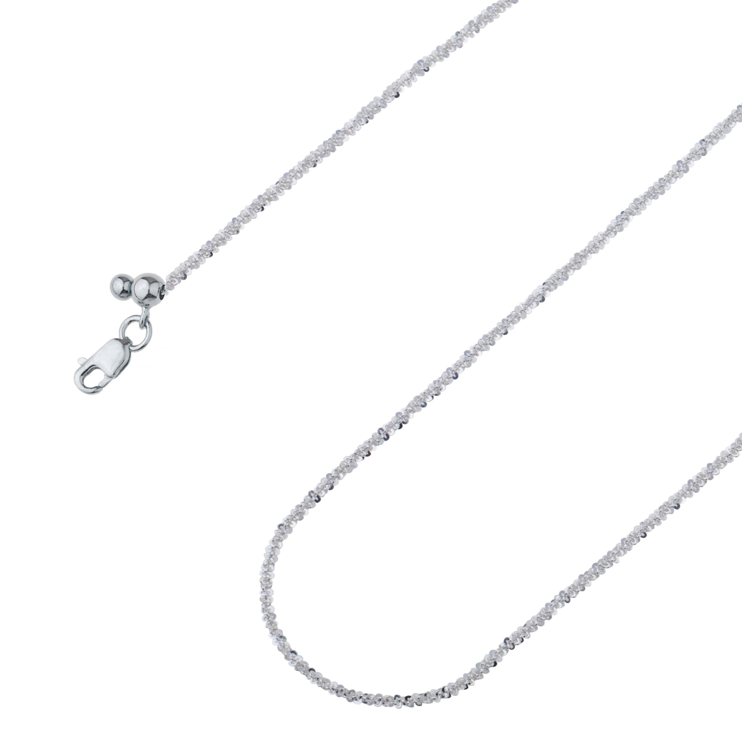 Glitter チェーン 925 Sterling Silver, Sparkle Glitter Margarita Twisted Rock