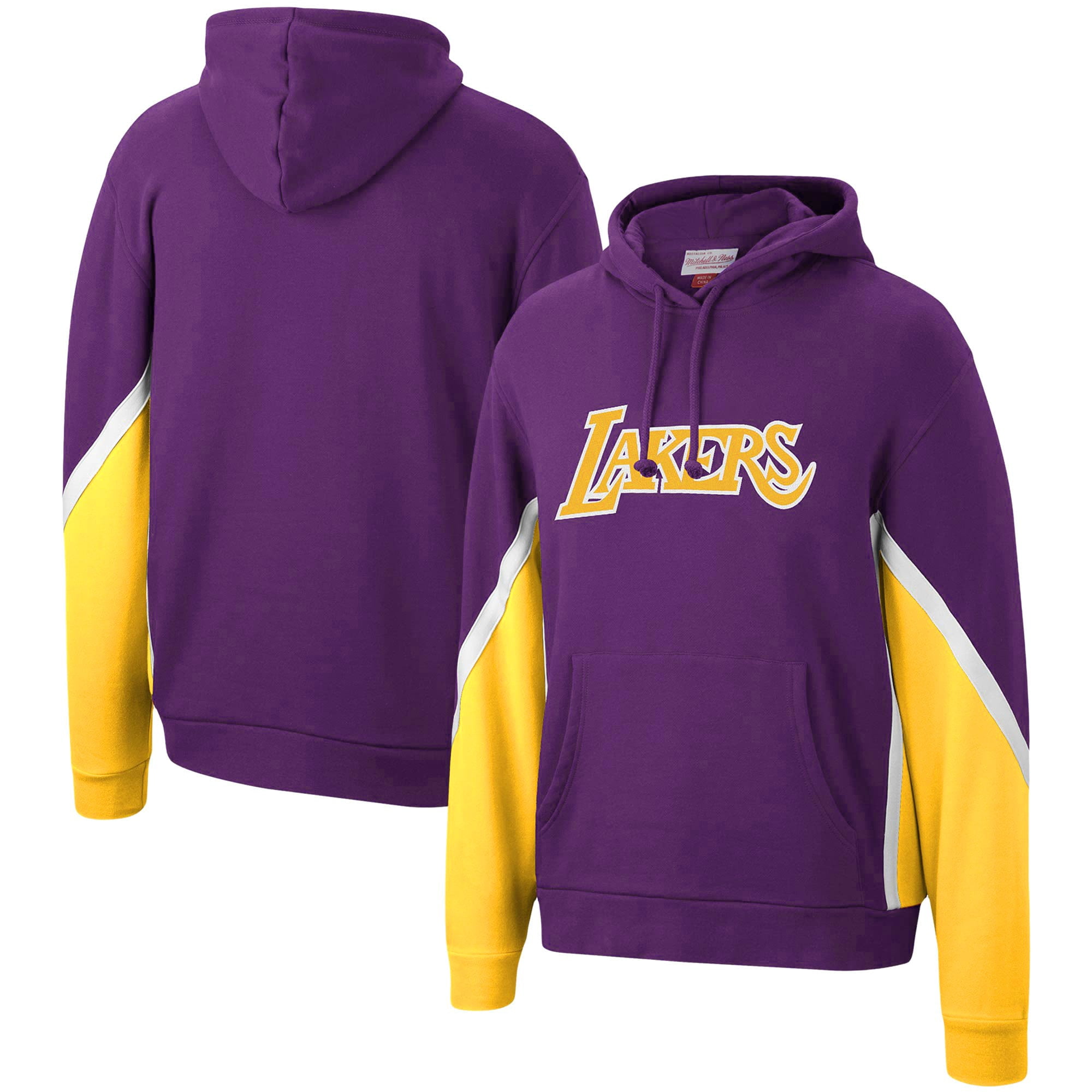lakers hoodie mitchell and ness
