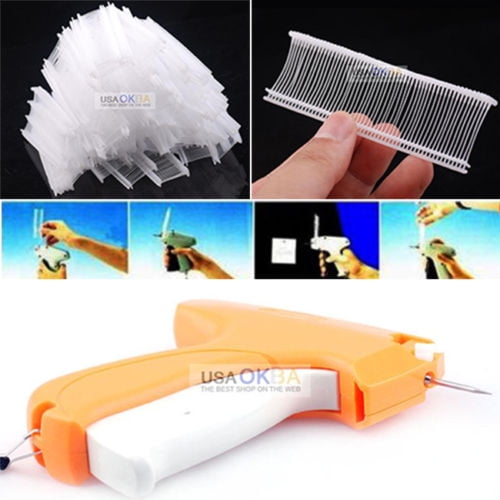 5000pcs 25mm White Plastic Price Tagging Barbs for Price Tag on Clothes/Fabric 