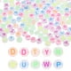 thumbnail image 1 of 1000 cuentas con letras luminosas, hechas a mano, sueltas, redondas, para pulseras y joyas., 1 of 7