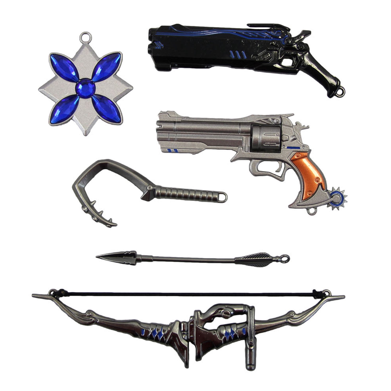 Weapon - Overwatch Necklace & Keychain 6 pc. Pendant