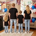 thumbnail image 2 of Family 4th of July Shirts Star Striped Print Crew Neck Short Sleeve T-Shirts Matching Outfits, 2 of 8