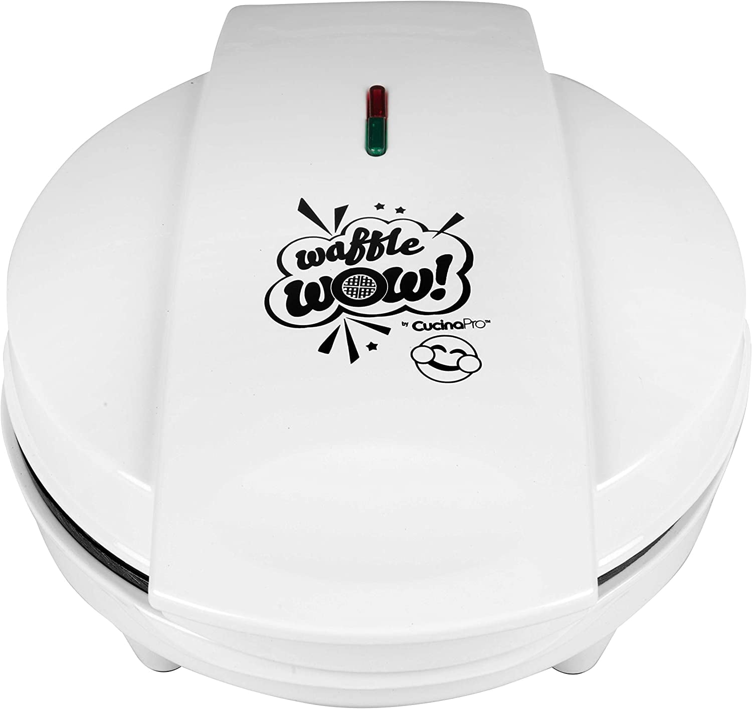 Mini Emojis Waffle Maker for a Special Breakfast- Make 7 Unique Smiley Face Waffles Pancakes- Electric Non Stick Iron Feat Kiss Face, Heart Eyes & Smile, Gift for Her Kids-Licensed by Emoji