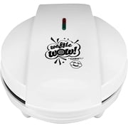 Waffle Wow! Mini Emojis Waffle Maker for a Special Breakfast- Make 7 Unique Smiley Face Waffles Pancakes- Electric Non Stick Iron Feat Kiss