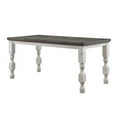 thumbnail image 2 of Furniture of America Treon Wood Rectangle Counter Dining Table in Antique White, 2 of 9
