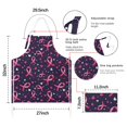 thumbnail image 7 of Pink Breast Cancer Apron-Garden Aprons for Women with Pockets-Cotton Linen Waterproof Kitchen Cooking Gardening Aprons Adjustable for Kitchen,Cooking,BBQ and Salon 32"x27", 7 of 7
