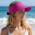 thumbnail image 3 of WCJM Foldable Straw Sun Visor Hat for Women 2 in 1 Zipper Off Crown Ponytail Friendly Lightweight Cap for Beach Vacation Outdoor, 3 of 6