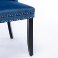 thumbnail image 6 of Velvet Dining Chair Set of 2, Modern High-end Button Tufted Accent Chairs Side Chair with Nailhead Trim & Solid Wood Leg & Pull Ring, Comfy Upholstered Armless Table Chair Dining Room Chairs, Blue, 6 of 7