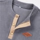thumbnail image 4 of pstuiky Camisas de invierno de manga larga para hombre, Sudadera con capucha de pana con cuello redondo, manga larga y botones en color block para hombre top de hombre l, 4 of 6