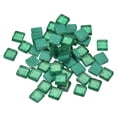 thumbnail image 1 of Mosaico Azulejos, Vidrio Azulejos, Brillo Cristal Mosaico Vidrio Piezas Granel Cuadrado Mosaico Azulejos 1 x 1cm para Hogar Decoración, DIY Obra, 50uds (50g, Oscuro Verde), 1 of 7