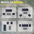 thumbnail image 5 of YODOLLA 4-Piece Patio Furniture Sets with 2 Retractable Chairs & Coffee Table, 5 Seat Modular Patio Furniture with Cushions,Aluminum Frame, Navy, 5 of 7
