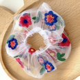 thumbnail image 4 of 2PCS Dame Cheveux Froissé Broderie Créative Cheveux Cravate Élastique Cheveux Corde, 4 of 10