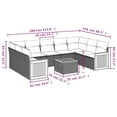 thumbnail image 2 of vidaXL Garden Sofa Set Black and Cream, 2 of 2