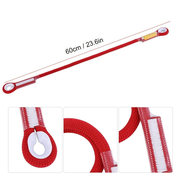 Corde de Sécurité d'Escalade Extérieure de Survie 60/120/150 cm avec Anneau à Roulement