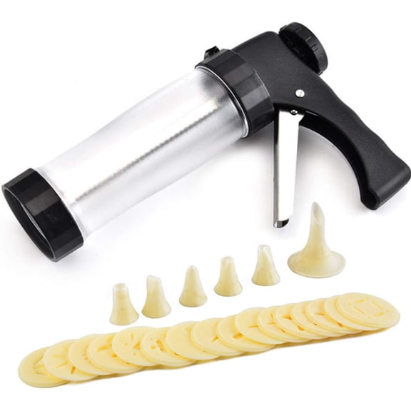 ACDANC Cookie Press Pastry Gun Churros Maker Icing Tips Pastry Bag Decorating Pen with Discs&Tips