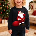thumbnail image 2 of YunPes Merry Christmas Reindeer and Snowman Print Kids Casual Sweatshirt Crew Neck Top 18 Month Boy Sweater, 2 of 6