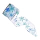 thumbnail image 2 of Cinta navideña Cintas de organza navideñas Cinta decorativa con alambre Cinta navideña portátil Azul, 2 of 9