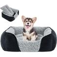 thumbnail image 1 of Washable Dog Bed with Removable Cushion for Medium Small Dogs Easy to Wash Pet Sofa Bed with Side Rectangle Bolster Cat Bed Calming Cuddle Puppy Bed Slip Bottom CM, 1 of 6