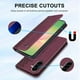 thumbnail image 3 of Funda tipo cartera Oduio para Samsung Galaxy A56 5G 2025 de 6,7 pulgadas, funda de piel sintética con tapa para tarjetas, funda de teléfono tipo folio con soporte magnético resistente, color rojo vino, 3 of 7