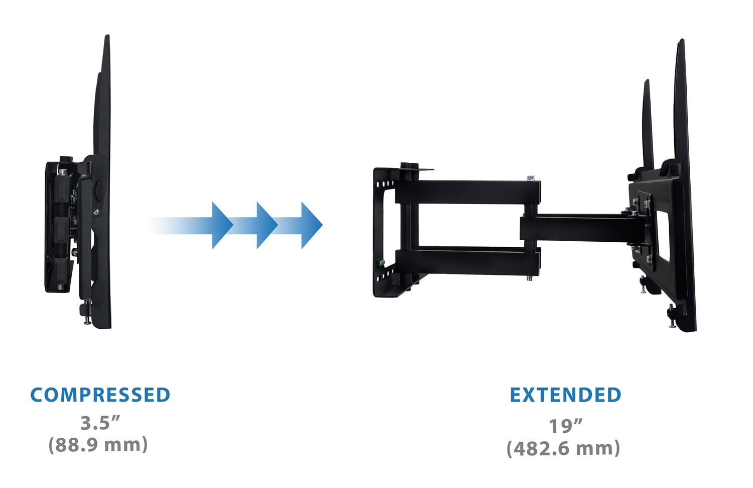 Mount-It! Swiveling TV Wall Mount | Fits 32-70 Flat Screen TVs | 132 LBS Capacity