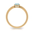 thumbnail image 2 of Rosec Jewels Round Aquamarine Solitaire Ring (5 mm, AAA Quality, March Birthstone), 14K Yellow Gold, US 10.00, 2 of 8
