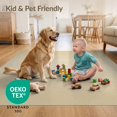 thumbnail image 4 of ODIKA 6'x9' Ultra-Soft Area Rug, Beige Detail Oatmeal Cream Minimalist Rectangular Sala Tan Neutral None Washable, Bare feet friendly, Silk-Touch for Guest Room, Bedroom, 4 of 7