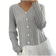 thumbnail image 2 of Neewe Womens Cardigan Casual Long Sleeve Open Front Button Down Loose Knit Lightweight Fall Sweaters, 2 of 8