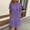 Purple-05, variant on LIBRCLO Womens Dresses Short Sleeve V-Neck Dress with Pocket Solid Color Button Jumpsuit Long Skirt