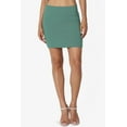 thumbnail image 2 of TheMoogan Women's Basic Stretch Cotton High Waist Double Layer Tube Mini Skirt, 2 of 7