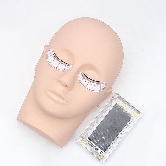 KAKOWELY Maniquí De Cosmetología Beige Para De Pestañas Con