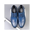 thumbnail image 5 of Lacyhop Men Oxfords Wingtips Brogues Formal Dress Shoes Office Glossy Leather Shoe Comfort Business Blue 6.5, 5 of 5