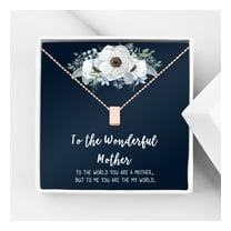 To The Wonderful Mother Mother's Day Gift, Mother's Day Gift for Her, Mother's Day Gift for Her, Gift for Mom,Jewelry Gift for Mom, Necklace Gift for Mom [Rose Gold, No-Personalized Card]