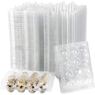 MIVIDE Plastic Egg Cartons, 40 Pack Clear Plastic Egg Cartons Cheap Bulk  with Label Stickers, Reusable Plastic Egg Carton for 12 Chicken Eggs for