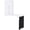 White+Black, variant on 360 Degree Rotating L Shaped Corner Desk with Storage Shelves, White Writing Table Workstation for Small Spaces