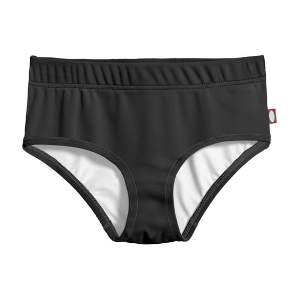 Girls UPF 50 Lined High-Waisted Swim Briefs | Black