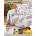 thumbnail image 4 of Thanksgiving Pink Pumpkin Sofa Couch Covers for Dog,Washable Sofa Throw Cover Single Slipcovers for Armchair with Tassels,Watercolor Fall Thanksgiving Couch Protector Towel Blanket Medium 71''x91'', 4 of 8