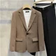 thumbnail image 3 of Trajes y blazers de hombre de un solo pecho finos, abrigos, chaquetas de corte entallado para hombre, blancos, casuales, de diseñador de lujo, de moda, nuevos y sencillos, 3 of 5