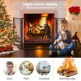 thumbnail image 4 of Amijoy 55" x 29.5" 3-Panel See-Through Metal Fireplace Screen, Foldable Fire Spark Guard Grate with Natural Scenery and Moose Pattern, 4 of 7