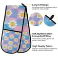 thumbnail image 2 of Yayeee Double Oven Mitt Kitchen Heat Resistant Baking 35" x7" Quilted Glove, Playful Daisy, 2 of 6