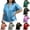 Light Blue, variant on Plus Size Women Satin Silk Tshirts Summer Casual V Neck Short Sleeve Blouses Trendy Vacation Loose Comfy Solid Color Tops