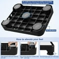 thumbnail image 4 of SOYO Heavy Duty Mobility One Step Stool, Indoor/Outdoor Non-Slip Step Platform Assistive Devices for Adults and Elderly, Portable Standing Supports for Cars, Bed, Door, Stair or Bathroom, Black-White, 4 of 7