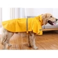thumbnail image 2 of Impermeables grandes para perros con capucha de tira reflectante, poncho impermeable para perros (1 unidad, amarillo, XL), 2 of 5