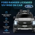 thumbnail image 4 of Qaba Ford Ranger Licensed 12V Ride on Car with Rear Storage, Grey, 4 of 9