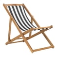 thumbnail image 5 of Safavieh Loren Outdoor Foldable Sling Chair, Set of 2 - Black/White, 5 of 12