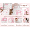 thumbnail image 3 of Erosebridal Pink Bowknot Bedding Sets Twin with Comforter, Initial Y Letter Duvet Insert, Cartoon Love Decor, Reversible, 3 of 7