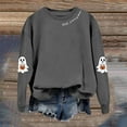 thumbnail image 4 of XIAONU Sweatshirts For Womens Halloween Cute Ghost Long Sleeve Printed Tops Pleasure Baggy Crewneck Pullover Sweatshirt, 4 of 5